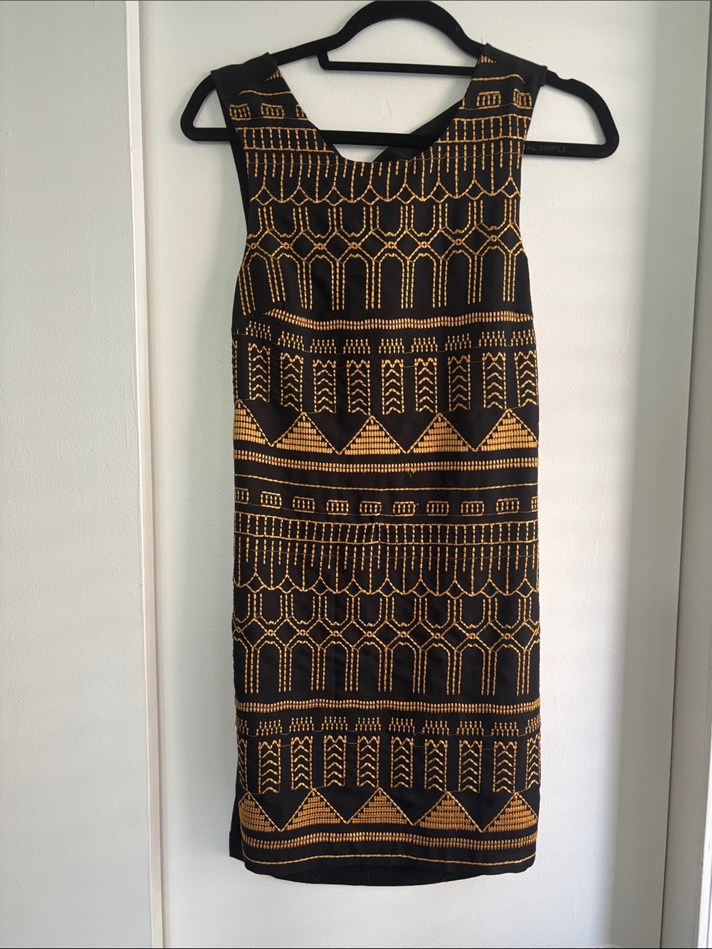 Sparkle & Fade Urban Outfitters Black Mini Dress Gold Black Egyptian Cleopatra